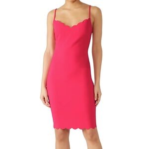 NWT Likely Lolita Fuchsia Scalloped Edge Sleeveless Bodycon Dress Size 10
